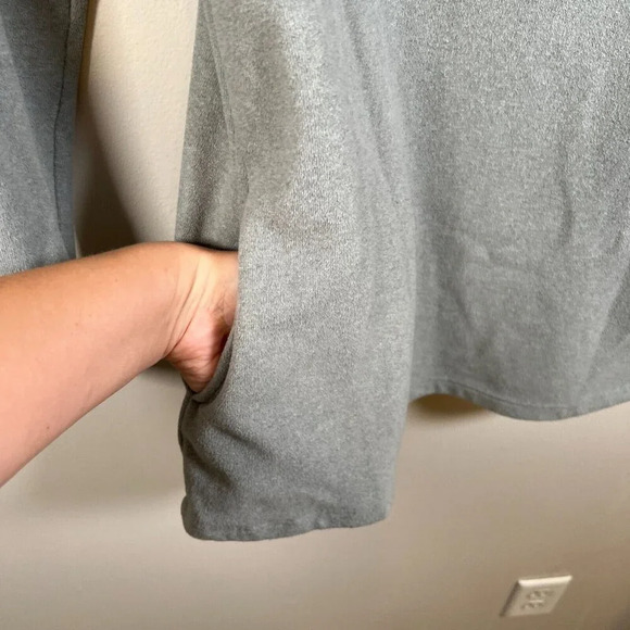 Dudley Stephens Cobble Hill Turtleneck Size XS Gray Vello Fleece Cozy Minimal - Picture 7 of 10